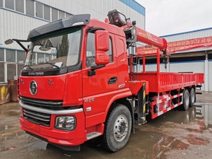 陕汽轩德冀6后八轮三一12吨4节臂随车吊